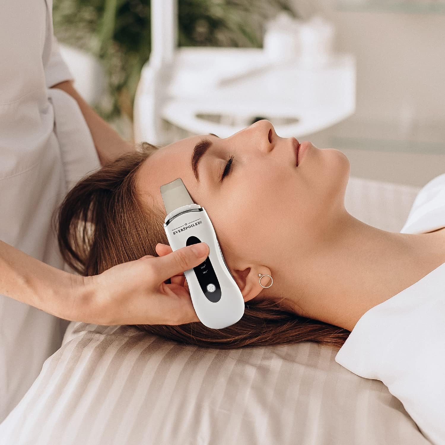 Skin Scrubber Face Spatula – Gentle Cleaner Skin Spatula/Pore Cleaner Tool - Face Spatula Blackhead Remover 4 in 1 – Pearl White