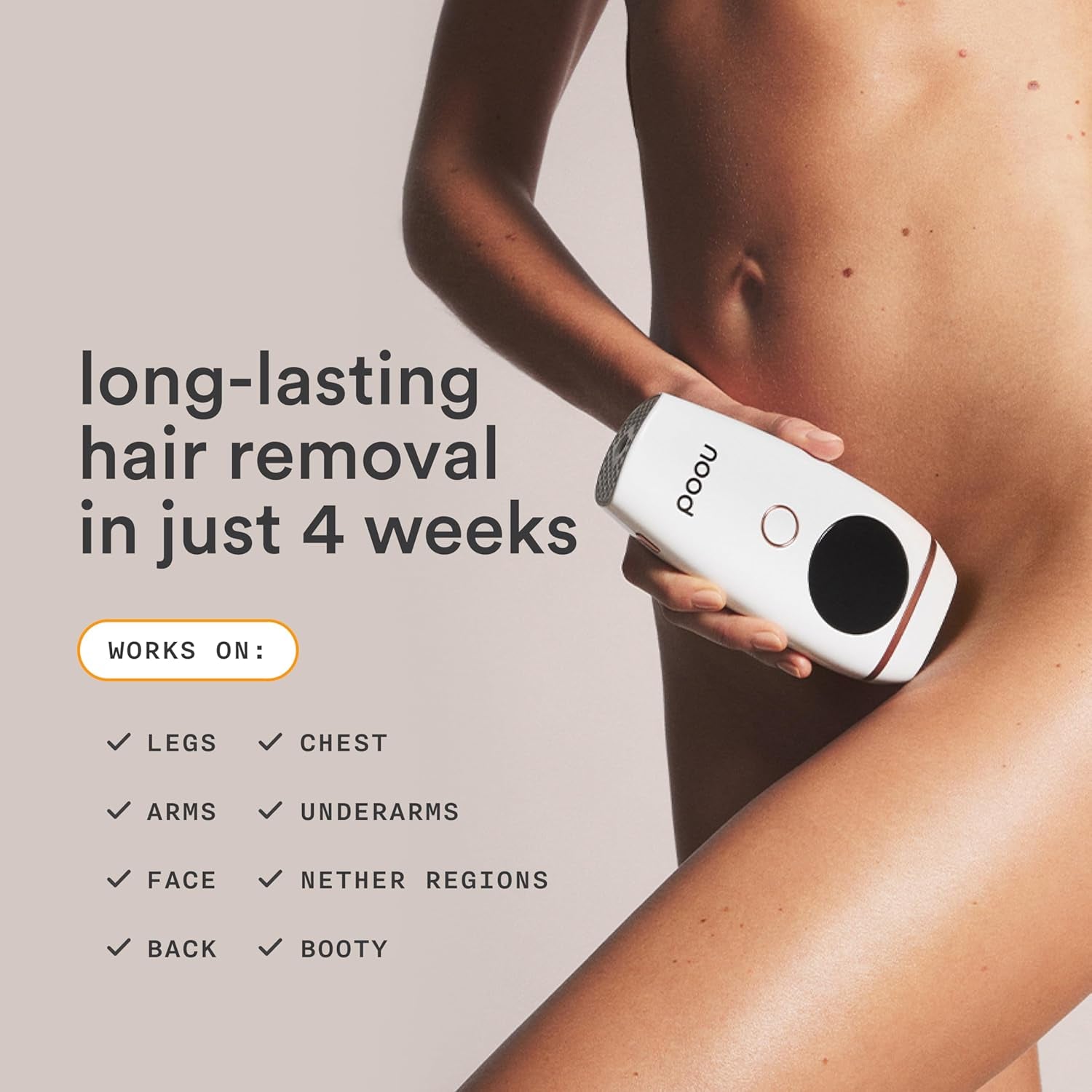 NEW ™ Flasher 2.0 + Serum + Shaving Starter Kit — IPL Laser Hair Removal Device for Women & Men with Refillable 5-Blade Razors & after Shave to Prevent Ingrowns & Slow Hair Regrowth — Gloss White