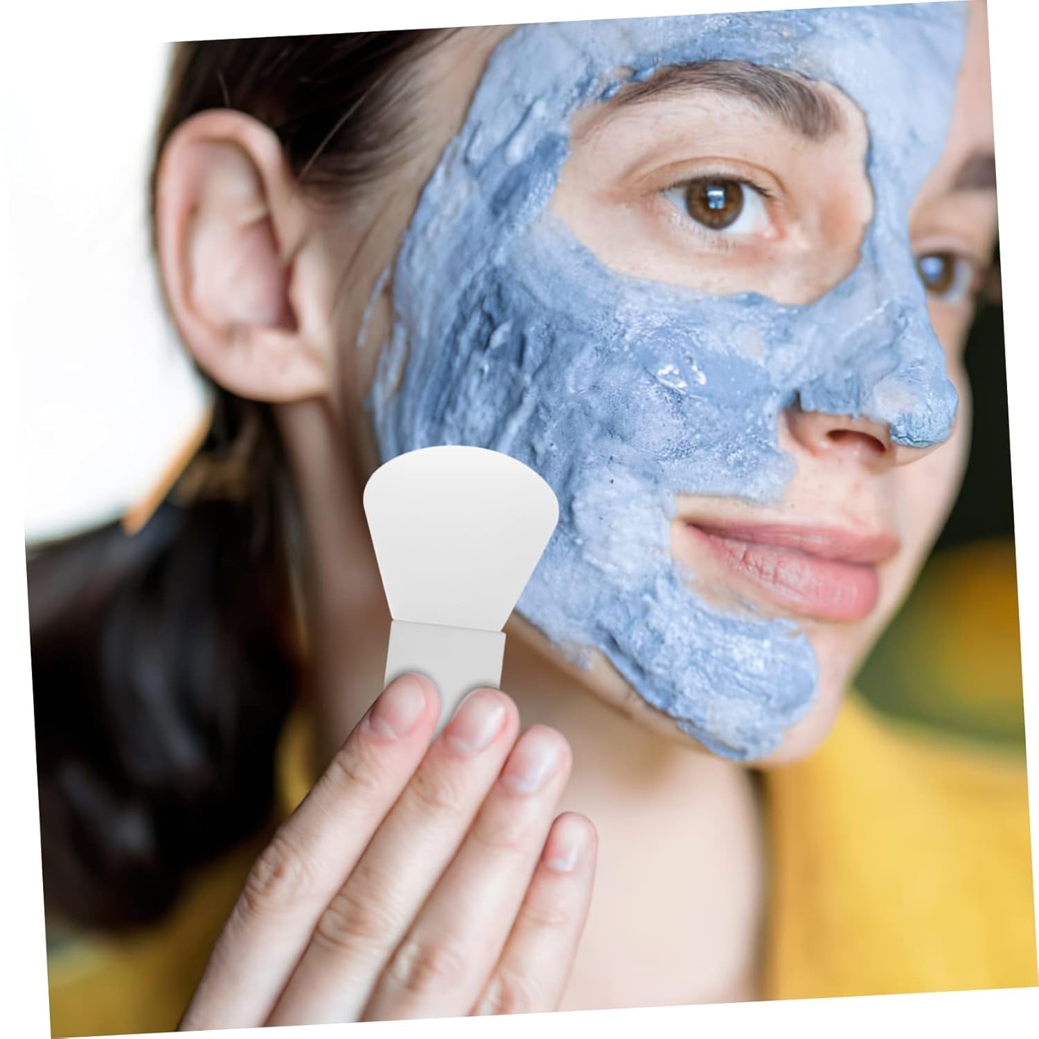 1Set Mini Silicone Face Mask Applicator Portable Brushes for Skincare Featuring Flexible and Compact Design for Mud Masks and Facial Treatments