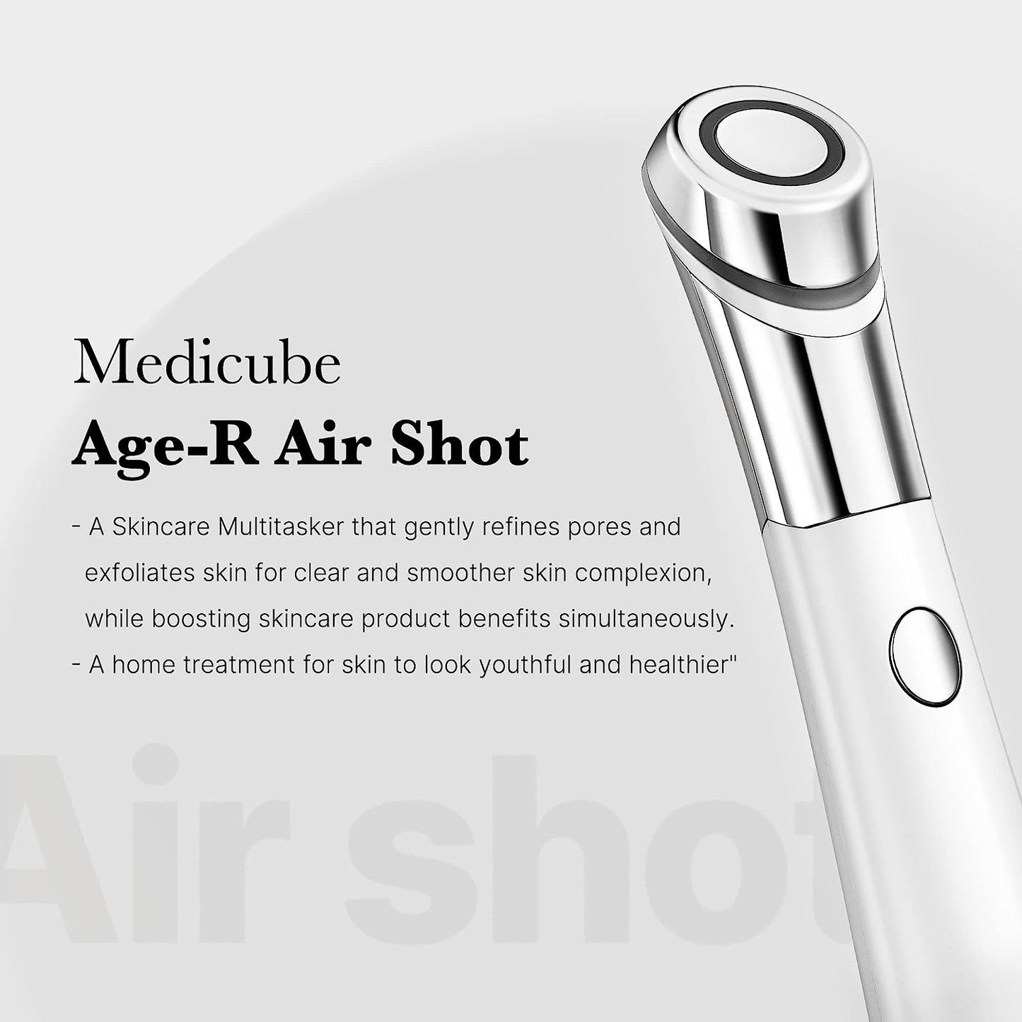 Age-R ATS Air Shot - Microneedling Pore Tightening Skin Care Device for Enhanced Absorption, Pore Refinement, and Smoother Skin Texture - Exfoliation, Skin Rejuvenation - Korean Skin Care