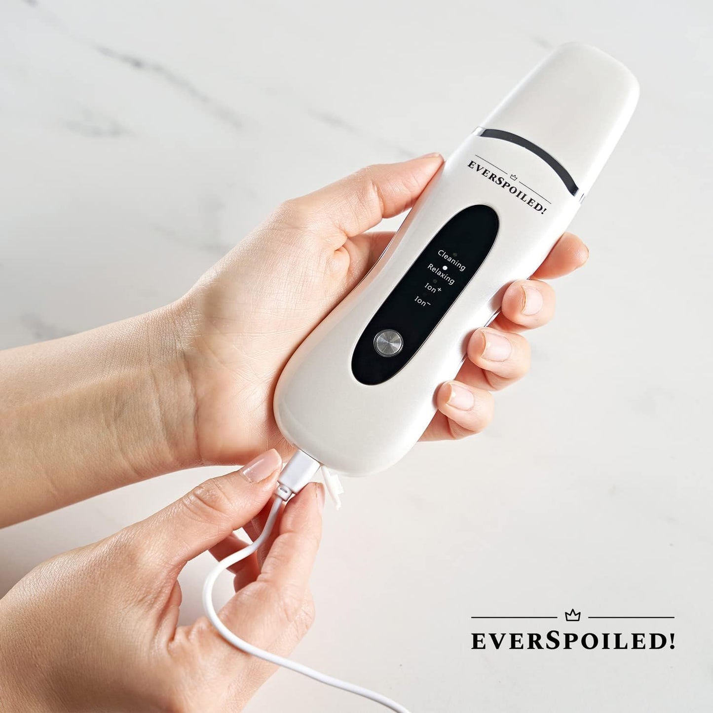 Skin Scrubber Face Spatula – Gentle Cleaner Skin Spatula/Pore Cleaner Tool - Face Spatula Blackhead Remover 4 in 1 – Pearl White