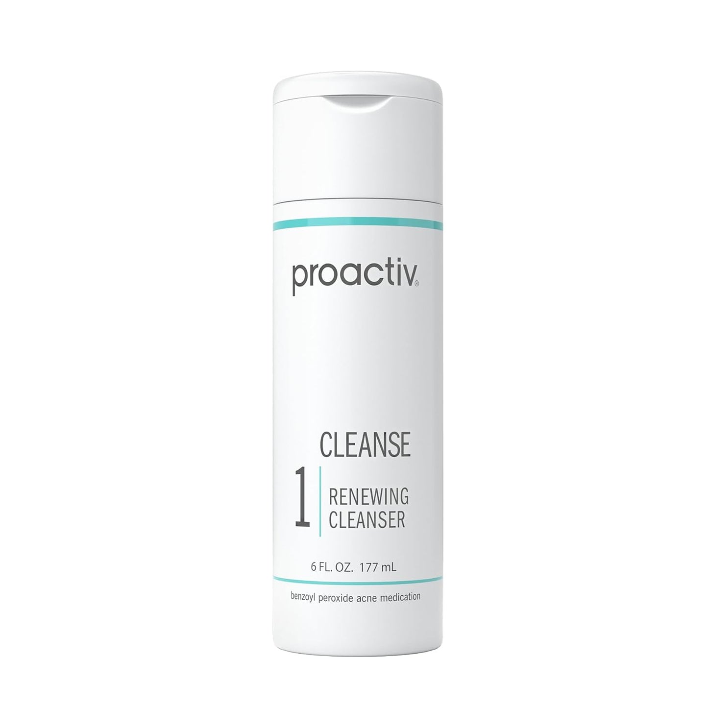Acne Cleanser - Benzoyl Peroxide Face Wash and Acne Treatment - Daily Facial Cleanser and Hyularonic Acid Moisturizer with Exfoliating Beads - 90 Day Supply, 6 Fl Oz