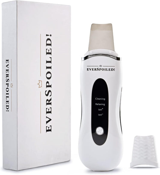 Skin Scrubber Face Spatula – Gentle Cleaner Skin Spatula/Pore Cleaner Tool - Face Spatula Blackhead Remover 4 in 1 – Pearl White